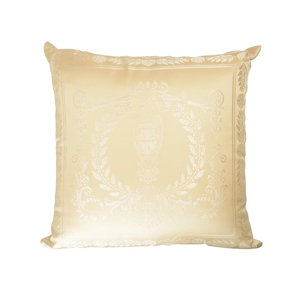 Versace Damask Pattern 100% Silk Jacquard Throw Decorative Cushion Pillow